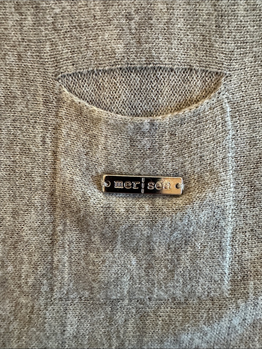 Light Gray Scoop Neck Sweater - Relaxed Knit Pullover - Picture 3 of 4